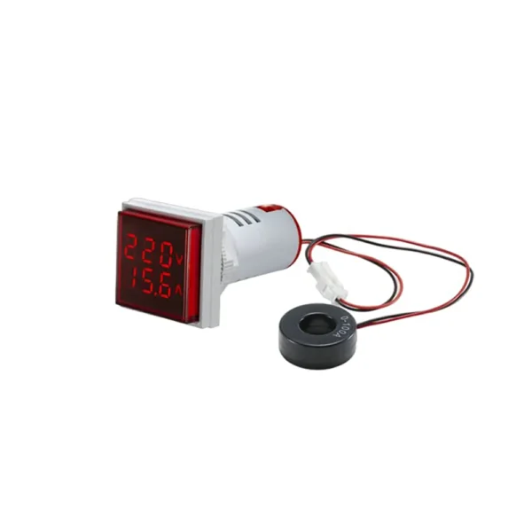 ولت متر/آمپرمتر AC چراغ سیگنالی قرمز 22mm