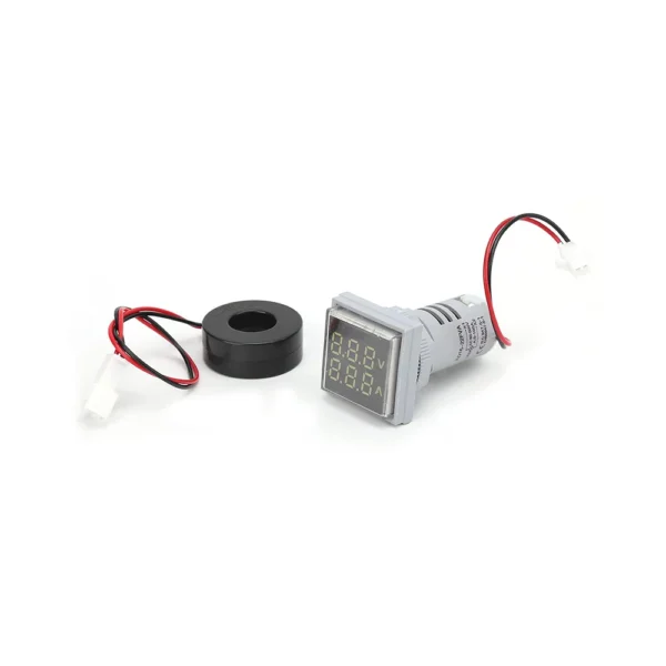 ولت متر/آمپرمتر AC چراغ سیگنالی سفید 22mm