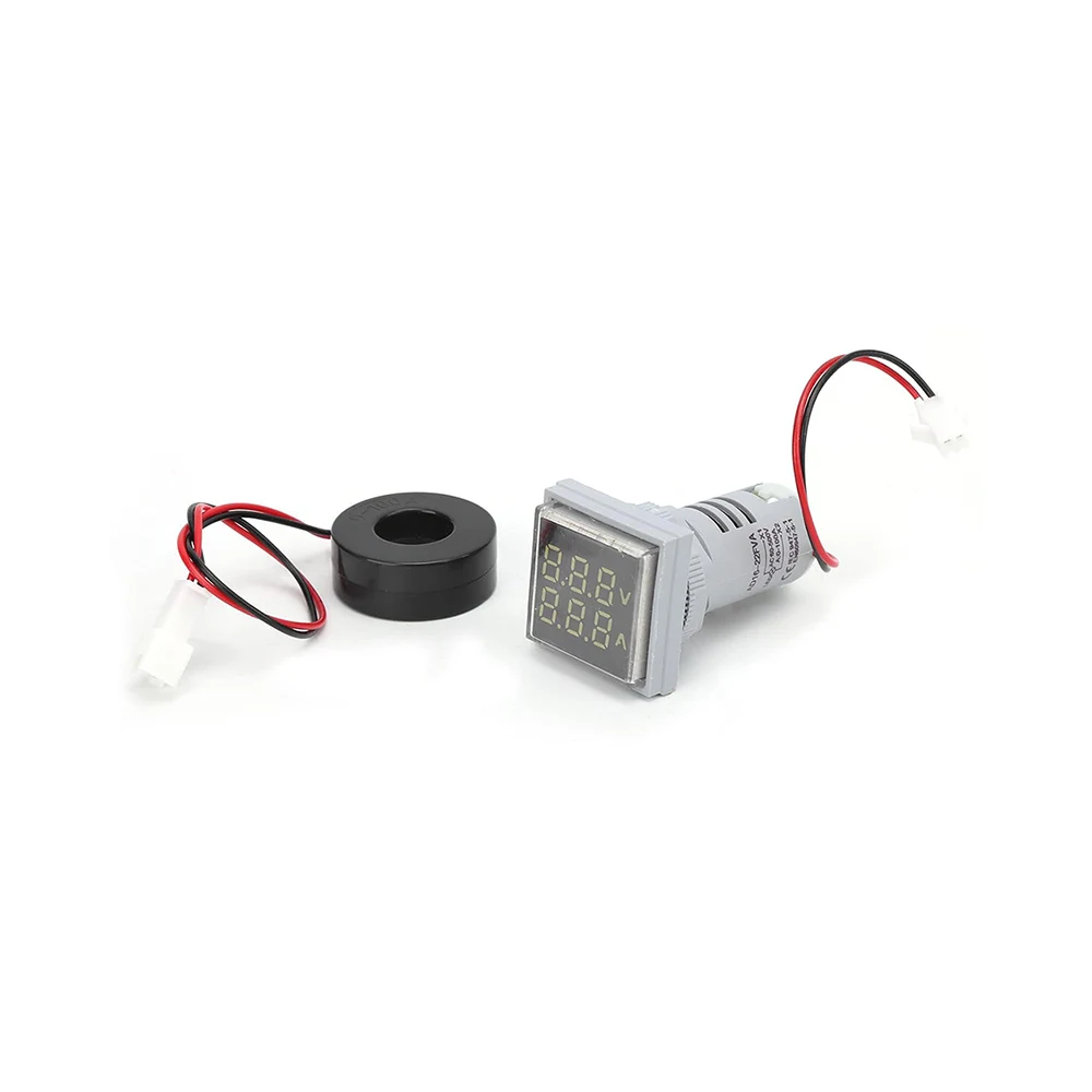 ولت متر/آمپرمتر AC چراغ سیگنالی سفید 22mm